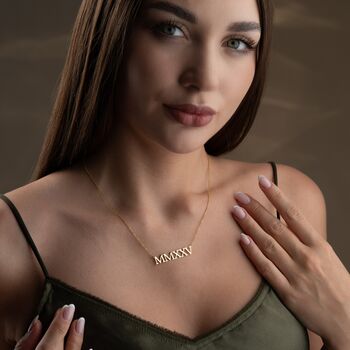 Personalised 'Special Date' Roman Numeral Necklace, 6 of 8