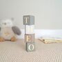 Wooden Nursery Letter Blocks, Personalised Baby Boy Gift Sage, Grey, Taupe, thumbnail 1 of 12