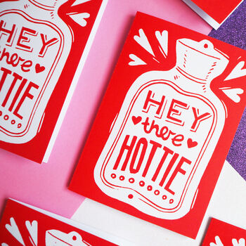 Hey There Hottie Hot Water Bottle Anniversary Card, 4 of 4