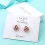 Rose Gold Plated Friendship Knot Earrings, thumbnail 1 of 3