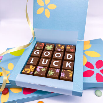 Personalised Message Good Luck Chocolates, 3 of 7