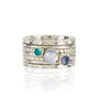 Personalised Birthstone Ethereal Galaxy Spinning Ring, thumbnail 2 of 11