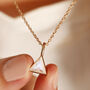 Triangle Gemstone Charm Necklace, thumbnail 5 of 6