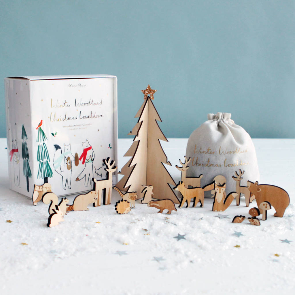 personalised woodland scene advent calendar by postbox party