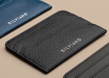 Silviano Card Holder In Navy, 4 of 4