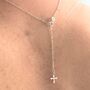 Personalised Zircon Cross Necklace, thumbnail 2 of 3