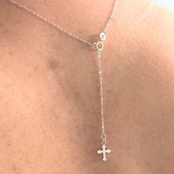 Personalised Zircon Cross Necklace, 2 of 3