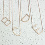 Initial Necklace In Silver, Gold Or Rose Gold, thumbnail 5 of 12
