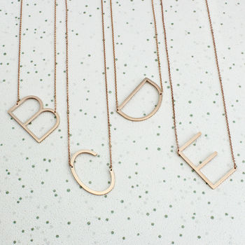 Initial Necklace In Silver, Gold Or Rose Gold, 5 of 12