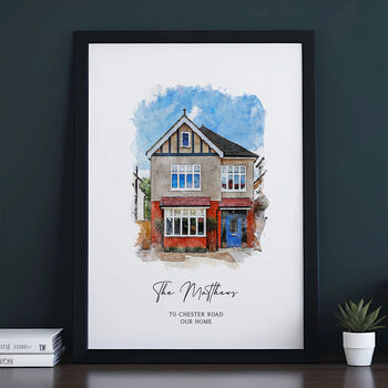 Personalised Watercolour House Portrait, 6 of 8
