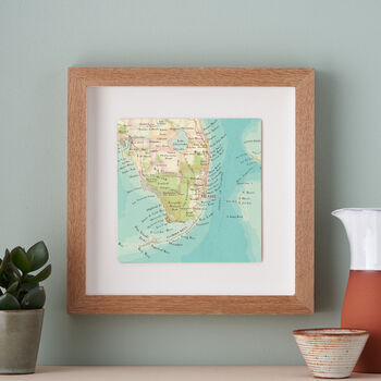 Personalised Miami Map Print Wall Art, 2 of 4