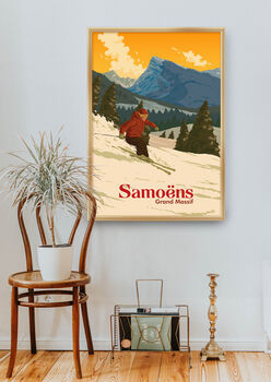 Samoens Ski Resort France Travel Poster Art Print, 5 of 8