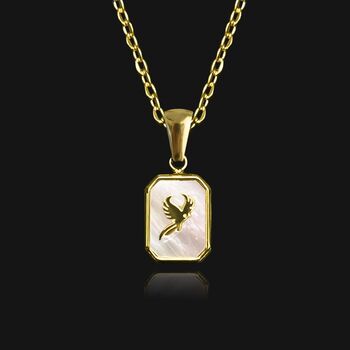 18k Gold Plated Phoenix Pendant Necklace, 2 of 6