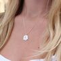 Sterling Silver Or Gold Crystal Celestial Disc Necklace, thumbnail 5 of 8