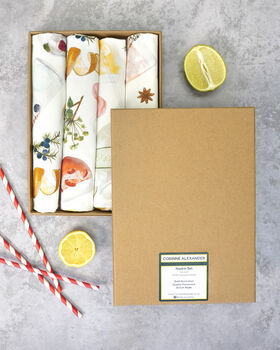 Gin And Tonic Napkin Set | Gift For Gin Lovers | Cotton Napkins Set Of Four, 3 of 6