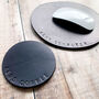 Hand Stamped Leather Mouse Mat, thumbnail 3 of 6