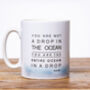 'Drop In The Ocean' Inspirational Quote Mug By Rumi, thumbnail 2 of 2