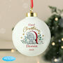Personalised First Christmas Tiny Tatty Teddy Bauble, thumbnail 2 of 4