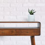 Modern Curved Chestnut Console Table, thumbnail 3 of 12