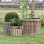 Square Lined Rattan Planter With Rope Handle, thumbnail 1 of 3