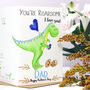 Personalised Dinosaur 1st Father's Day Card, thumbnail 3 of 5