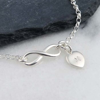 Sterling Silver Infinity Bracelet Can Be Personalised, 2 of 5