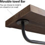 Pack Of Two Wood Floating Shelves For Bathroom Kitchen, thumbnail 5 of 5