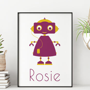 Personalised Children's Robot Prints, 3 of 9