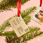 Personalised Photo Postcard Christmas Bauble, thumbnail 2 of 7