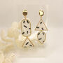 Asymetric Monochrome Statement Earrings For Her, thumbnail 6 of 9