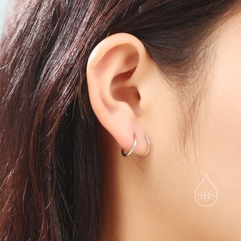 Single Piercing Spiral Hoop Earrings, 7 of 10