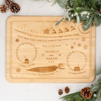 Personalised Christmas Eve Reindeer Treat Board, 4 of 11