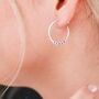 Sterling Silver Rainbow Hoop Earrings, thumbnail 2 of 8