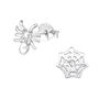 Silver Halloween Studs, Spider And Web, In A Gift Tin, thumbnail 2 of 7