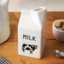 Cow Ceramic Milk Carton Table Milk Jug In Gift Box, thumbnail 1 of 7