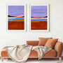 Lavender Sky Abstract Landscape Set Of Three, thumbnail 4 of 10
