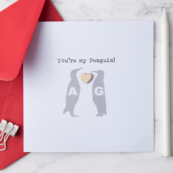 Penguin Love Couple Card, 4 of 4