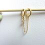 Gold Dangling Chain Earring Set, Christmas Earrings Set, thumbnail 6 of 7