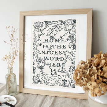 Home Is The Nicest Word There Is Print, 2 of 3