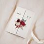 Burgundy Floral Gatefold Wedding Invitations, thumbnail 2 of 5