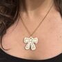 Doodle Bow Charm Necklace, thumbnail 1 of 2