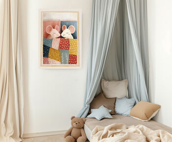 Little Mouse Bedtime Nursery Art Print, 4 of 4