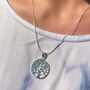 Tree Of Life Healing Turquoise Or Pearl Silver Necklace, thumbnail 3 of 12
