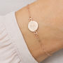 Cara Personalised Sterling Silver Initial Disc Bracelet, thumbnail 2 of 6