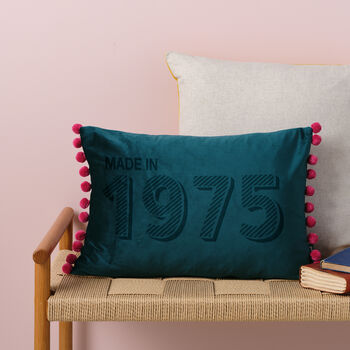 Personalised 50th Birthday Velvet Cushion, 6 of 12