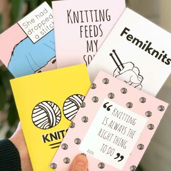 Knitting Gift Mini Knitting Notebooks, 2 of 7
