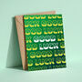 Good Luck Retro Greeting Card, thumbnail 1 of 3
