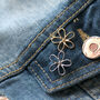 Gold Or Silver Colour Flower Modest Pin, thumbnail 7 of 12