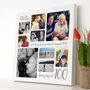 Personalised 100th Birthday Square Photo Collage, thumbnail 11 of 11