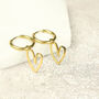 Heart Hoop Earrings In Silver Or Gold Colour, thumbnail 6 of 9